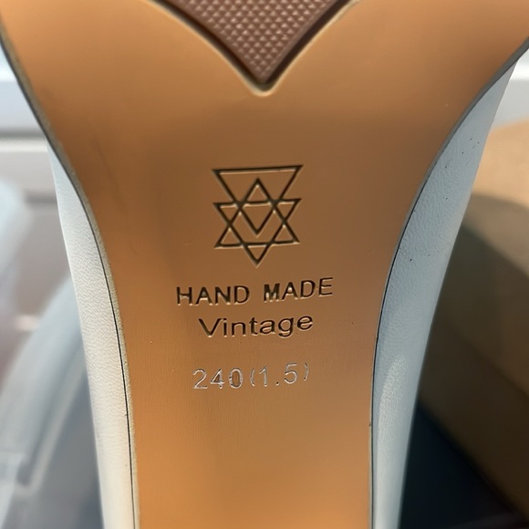 Larosa cream colored short boot with gold buckle accent - Picture 3 of 6